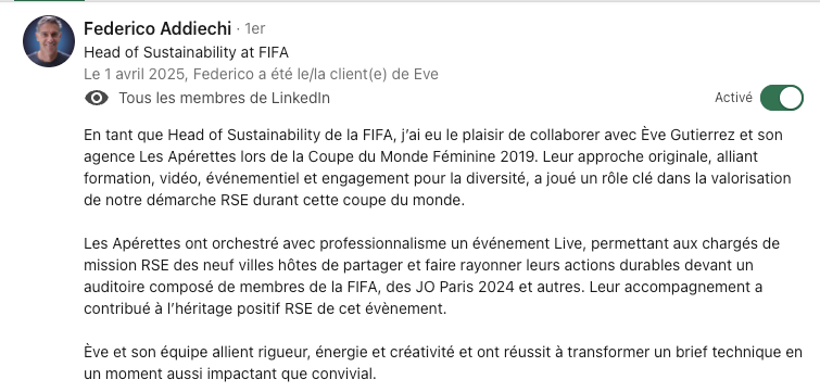 témoignage client fifa